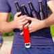thumbnail image 3 of 4 pcs bottle opener stainless steel straight plate portable wine opener (red), 3 of 4
