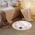 thumbnail image 4 of 36-Inch Round Non-Slip Animal Print Rug for Living Room, Bedroom, Nursery Coffee Table Mat Soft Faux Fur Floor Decor, 4 of 5