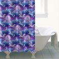 thumbnail image 4 of Purple Cartoon Pegasus Moon Pattern Shower Curtain 72"x72" ,Bathroom Decorative Shower Curtains Set with 12 Hooks,Modern Waterproof Washable Shower Curtain, 4 of 6