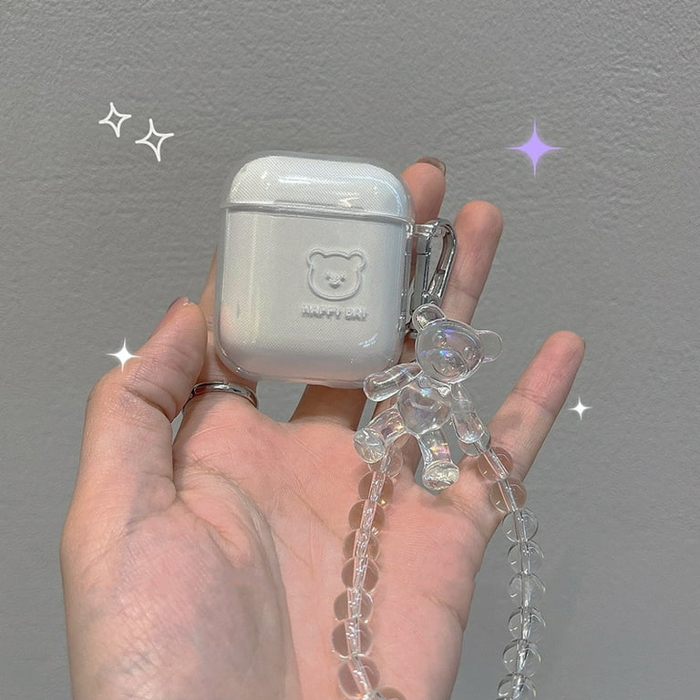 for AirPods Pro Case - Soft Cute Unique Cover Case with Wrist Chain for  AirPods Wireless Charging Case Compatible with Airpods for Girls Teens Kids  