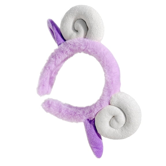 PBPBOX Sheep Horn Headdress Soft Plush Material Violet 1Set for Special Occasions