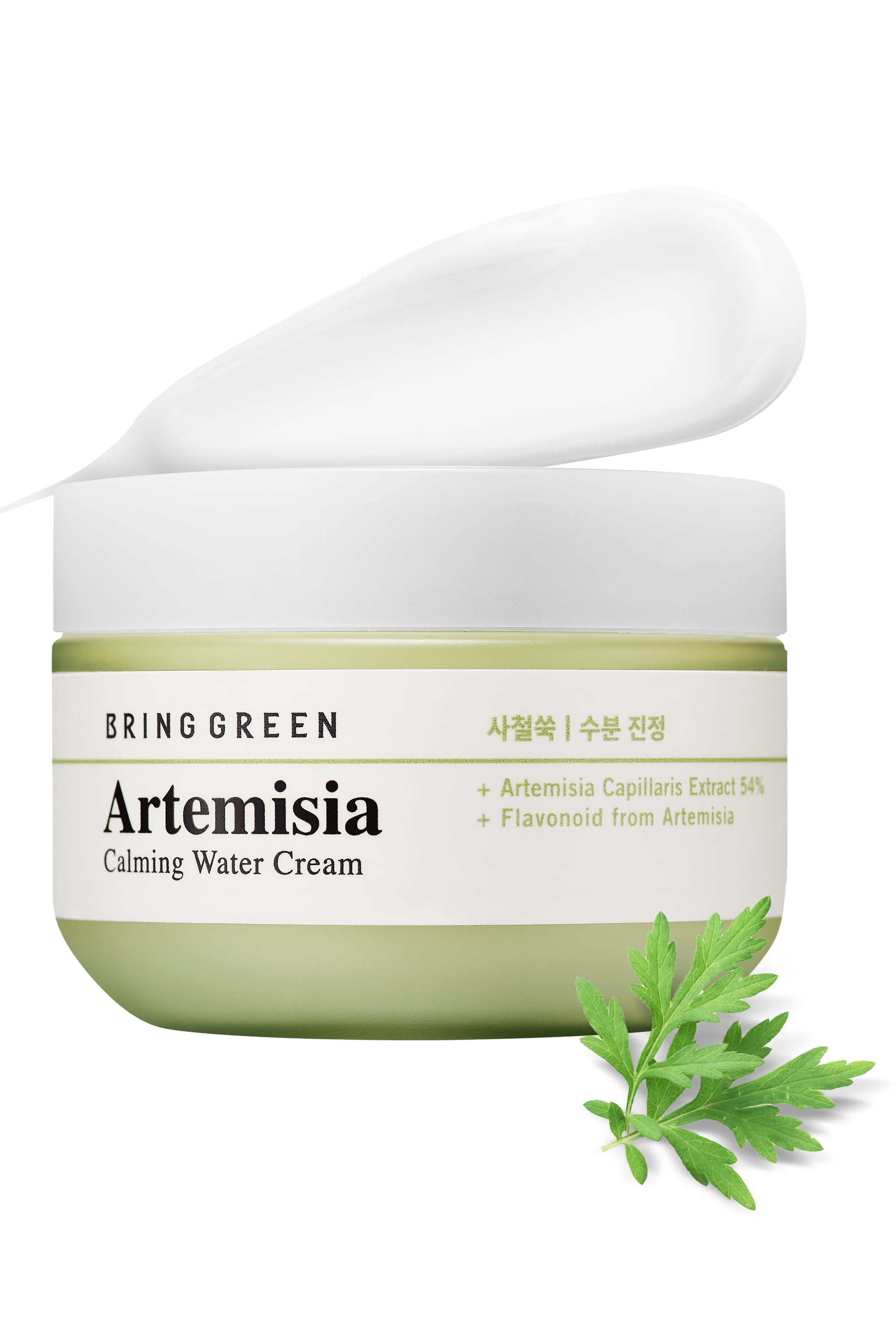 BRING GREEN Artemisia Calming Water Cream 2.53 Fl Oz Korean Face Cream & Hydrating Face