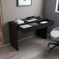 thumbnail image 3 of Black Wengue 2-Drawer Computer Desk, 3 of 8