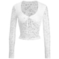 thumbnail image 4 of Long Sleeve Crop Tops for Women Crew Neck Ribbed Knit Cotton Tight Shirts for Women Basics Fall Shirts Fall Pullover Shirts Tight Tee, 4 of 5