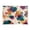 Teal and Orange Abstract Shapes, variant on Acrylic Tray Clear Serving Tray Rectangle Decorative Tray with Cut Handle Small Colors Shapes