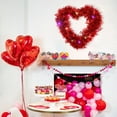 thumbnail image 3 of LED Light Heart Garland Valentine's/Wedding Romance 20 Wreath Front Door Flower Christmas Wreath with Lights And Timer Christmas Wreath with Light Wreath Sign Large Christmas Winter Wreath Front Door, 3 of 4