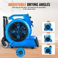 thumbnail image 4 of VEVOR Floor Blower, 1560 RPM 4000 CFM, Air Mover for Drying and Cooling, Portable Carpet Dryer Fan with 3 Blowing Angles, Timer, 3-Speeds Adjustment, for Janitorial, Home, Commercial Use, 4 of 9
