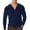 C458 Navy, variant on Yuncity Mens T-Shirts Button Henley Neck Long Sleeve Solid Color Summer Loose Fit Outdoor Daily Wear Men's Tops Size L Black