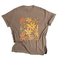 thumbnail image 3 of Fall Floral Glitter - Women's Garment Dyed Graphic T-Shirt, 3 of 20