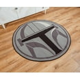 thumbnail image 4 of Star Wars: The Mandalorian Helmet Round Area Rug | 52 Inches, 4 of 7