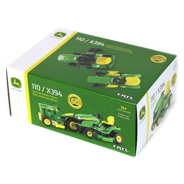ERTL 1/16 John Deere 110 & X394 60th Anniversary Lawn Tractor Set