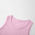 thumbnail image 4 of Loopsun Boys Girls Round Neck Tank Top Solid Cami Top and Shorts Elastic Waist Summer Daily Wear Outfit Pink, 2-3 Years, 4 of 4