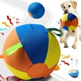 thumbnail image 4 of Herding Ball for Dogs Calming Ball with Cover Handle Inflatable Training Ball for Large Breeds Small Medium Dogs Active Play Exercise, 4 of 8