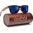 thumbnail image 5 of Cloudfield Polarized Sunglasses with Blue Lenses, Bamboo Frame, UV400 Protection, Unisex, 5 of 5