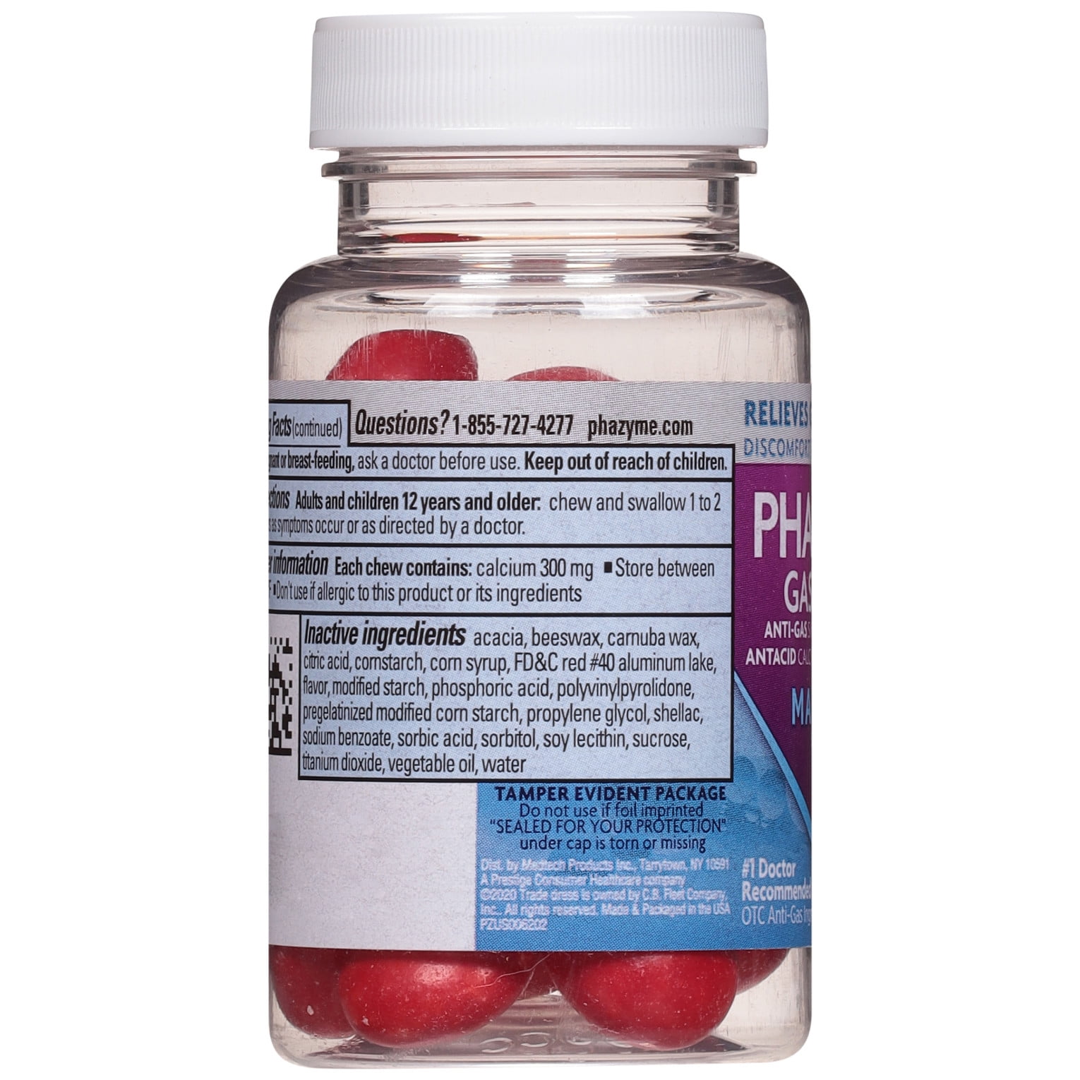 Phazyme Maximum Strength Gas & Acid Relief, Works Fast, Cherry Flavor, 24 Chews