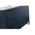 thumbnail image 4 of Fine Fixtures Opulence Collection 48 in. W x 20 in. D x 33 in. H Bathroom Vanity in Navy Blue with White Ceramic Sink - Black hardware, 4 of 8
