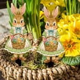 thumbnail image 4 of Seyotauo Easter Yard Signs Bunny Lawn Stake 2D Waterproof Colorful Rabbits Egg Ornament for Easter Holiday Festival Outdoor Spring Garden Decoration Gift, 4 of 6