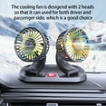 thumbnail image 1 of Baohd Plastic Automotive Cooling Fan 10W Portable Removable Cable Power Double Head Adjustable 360 Degree Home Dashboard Fans 12V Car, 1 of 6