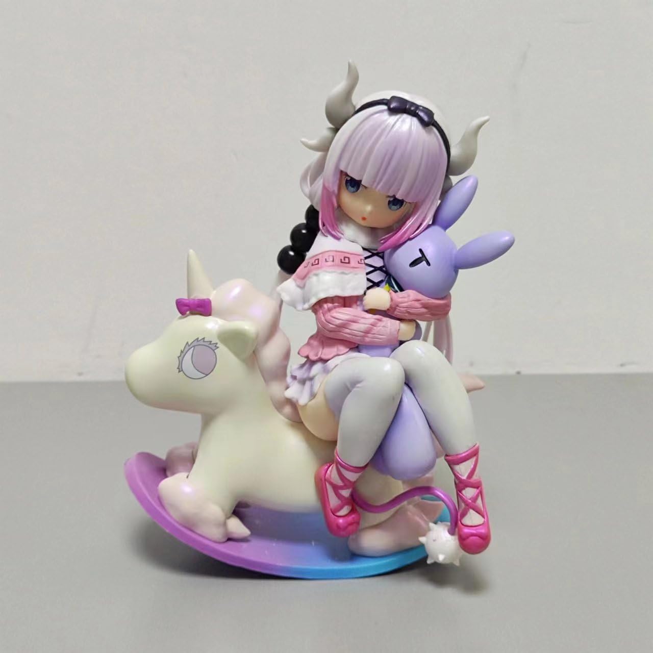 Newly Kanna Figure Sitting Cute Trojans Kanna Action Figures 15cm/5.9inch Anime Character Collection Decor Statue Model Desktop Decoration Ornament Gifts (B)