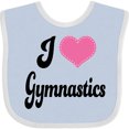 thumbnail image 3 of Inktastic I Love Gymnastics Girls Baby Bib, 3 of 4
