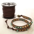 thumbnail image 2 of The Beadsmith Leather Cord – Gypsy Dyed Sippa – 1mm Spool – 25 Yards/22.86 Meters – Indian Leather Thong Ideal for Braiding, Beading, Necklaces, Fine Lacing, Hair Accessories & DIY Jewelry Making, 2 of 8