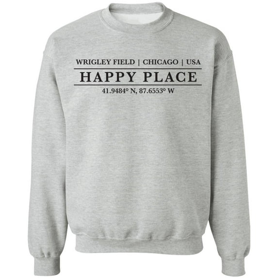 The Wrigley Field Happy Place Crewneck Sweatshirt