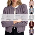thumbnail image 6 of Women's Long Sleeve Button Down Cropped Knit Cardigan,Casual Short Sweater Jacket, 6 of 6