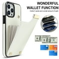 thumbnail image 2 of Decase Back Wallet Cover for iPhone 13 Pro Max,Shockproof Premium PU Leather Wallet Card Slot Money Pocket for Men Women Girls Flip Protective Case,White, 2 of 7