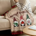 thumbnail image 3 of Gnomes Christmas Decorations Throw Blankets, Farmhouse Buffalo Plaid Red Black Soft Fleece Blanket Decorative for Home Sofa Couch Chair Living Bedroom,40x50 inches, Winter Snowflakes, 3 of 5