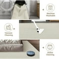 thumbnail image 4 of Living Room Area Rug, Large Machine Washable Rug, Non Slip Modern Stripe Floor Carpet, Indoor Pearl Velvet Soft Rug, Foldable Printed Rug for Dining Room, Bedroom, Nursery, Beige Tones, 4 of 24