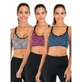 thumbnail image 1 of YouLoveIt 3 pack Women Sports Bra Removable Pad Yoga Bras Racerback Workout Crop Tops Active Gym Yoga Workout Sports Bras for Women Seamless Sports Bra, 1 of 6