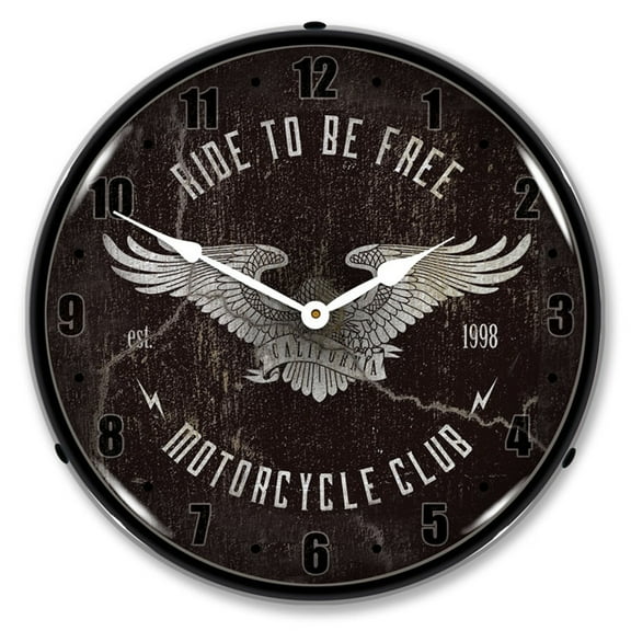 Collectable Sign and Clock Ride to be Free LED Lighted Premium Wall Clock