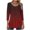 Wine-Shirts, variant on Jsaierl Tops for Women 3/4 Sleeve Summer Crew Neck Shirts Boho Gradient Petite Pleated Blouses Going Out Cotton T-shirts Top S-2XL