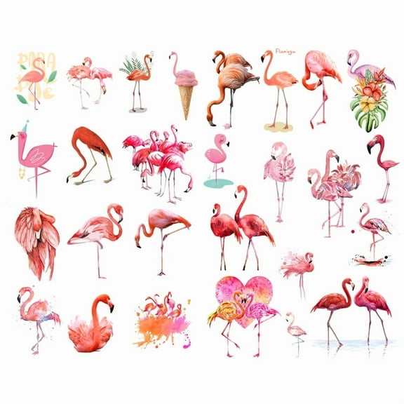 Red Love Flamingo Aesthetic Diary Travel Journal Paper Stickers Scrapbooking Stationery School Office Art Supplies
