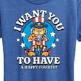 thumbnail image 3 of Garfield - Want You To Have A Happy Fourth - Women's Short Sleeve Graphic T-Shirt, 3 of 5