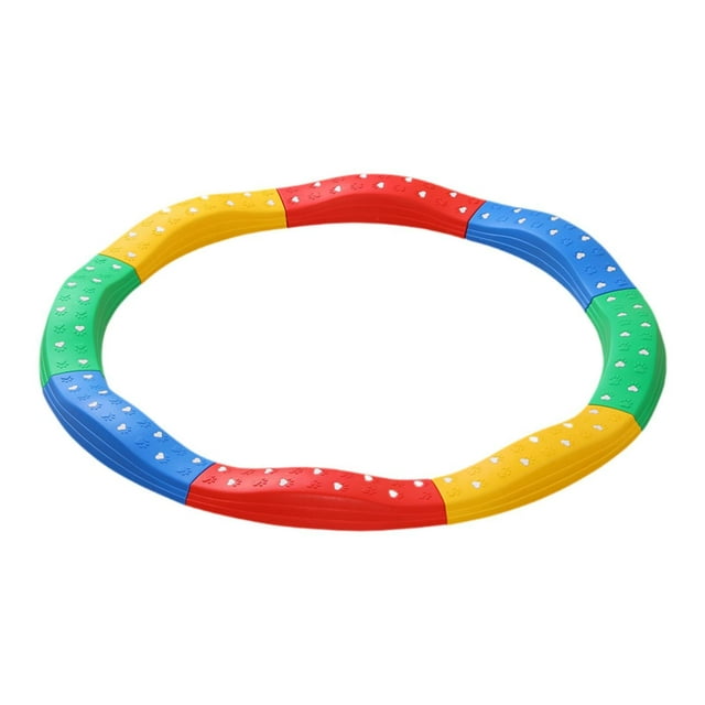 Milaget Kids Balance Beams Obstacle Course Gym Toy Indoor and Outdoor Balance Blocks 8Pcs Rainbow