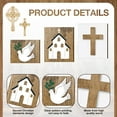 thumbnail image 5 of Easter Tiered Tray Decor Set He is Risen Cross Easter Wood Sign Easter Table Decor Easter Dove Cross Tiered Tray Easter Wooden Signs for Easter Party Decorations 10 Pcs, 5 of 9
