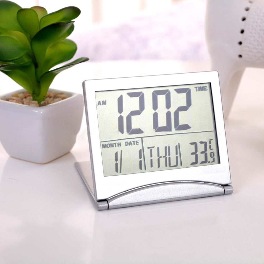 Digital Travel Clock,Slim Compact Size Multifunction Digital Alarm