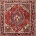 thumbnail image 1 of Ahgly Company Indoor Square Traditional Orange Salmon Pink Persian Area Rugs, 10' Square, 1 of 6