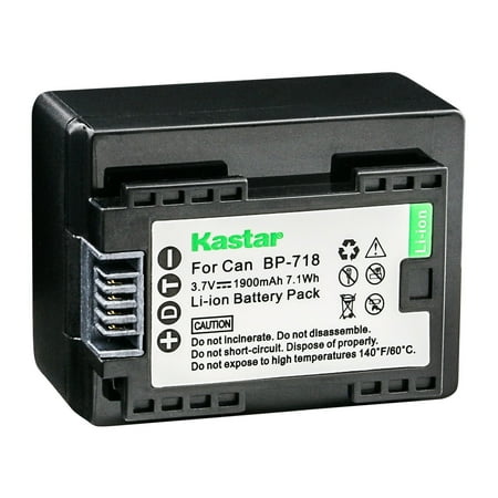 Kastar 1-Pack BP-718 Battery 3.7V 1900mAh Replacement for Canon VIXIA HF R42 HFR42 VIXIA HF R50 HFR50 VIXIA HF R52 HFR52 VIXIA HF R60 HFR60 VIXIA HF R62 HFR62 VIXIA HF R70 HFR70 Camera