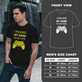 thumbnail image 4 of Greenyef Graphics I Paused My Game to Be Here Gamer Gift Funny Tee Men's T-Shirt Style-23 (Black & Yellow, X-Large), 4 of 6