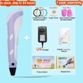 thumbnail image 1 of Bolígrafo 3D para niños, bolígrafo de impresión de dibujo 3D con pantalla LCD, juguetes de filamento PLA Compatible para niños, regalo de cumpleaños de Navidad Tan Jianjun unisex, 1 of 2