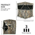 thumbnail image 2 of Patiojoy Portable Hunting Ground Blind 3 People Tent for Hunting True Timber Camo, 2 of 8