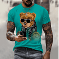 thumbnail image 3 of T-shirt Imprimé Animal Intéressant pour Hommes Col Rond Manches Courtes Style Hip-hop Décontracté Vêtements de Rue Harajuku Été, 3 of 5