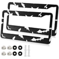 thumbnail image 2 of Coolnut Bat License Plate Frames 2pcs, Aluminum Universal Car License Plate Holder with Elliptical Hole for US Vehicles, 12"x 6", 2 of 7