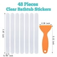 thumbnail image 5 of YDmeet 48 Pcs Clear Non-Slip Shower Stickers, 7.87x0.787 inch Anti-Mold Bathroom Safety Decals with Scraper for Tub & Tile Floor, 5 of 7