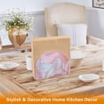 thumbnail image 5 of Pink and Gold Marble Acrylic Napkin Holder Clear Paper Tissue Dispenser Kitchen Dining Room Bathroom Party Hotel, 5 of 8