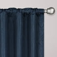 thumbnail image 2 of Eclipse Kenley Solid Indigo Blue Blackout Rod Pocket Single Curtain Panel, 52" x 95", 2 of 5