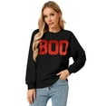 thumbnail image 3 of Cogild Spooky Scream Face Halloween Festival Sweatshirt for Womens Cozy Hollwenns Graphic Pullover Sweatershirts for Womens, 3 of 7