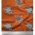 thumbnail image 1 of Soimoi Crepe Silk Fabric Floral Block Printed Fabric 1 Yard 42 Inch Wide, 1 of 3